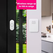 Image of Byron Wireless Portable Doorbell Set - 150 M Range - 16 Melodies - DBY-22311