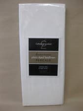 Image of Catherine Lansfield Cream Single Bed Fitted Sheet ~ Percale Plain Dyed