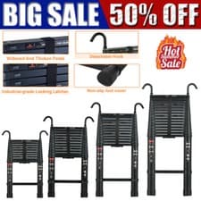Image of Heavy Duty Multi-Purpose 3-6.2M ladder Telescopic Ladder Extendable Safer Design