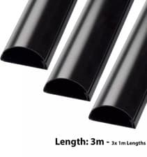 Image of D-Line 16mm x 8mm Black Micro Trunking Connectors PVC Cable Management