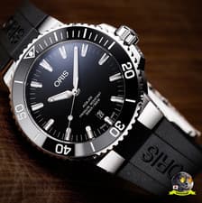 Image of ORIS Aquis Date 01 733 7730 4134 Automatic 43mm Ceramic Bezel Black Men's watch