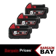 Image of Milwaukee M18 B5 18v REDLITHIUM 5.0Ah Li-Ion Battery Triple Pack
