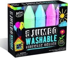 Image of Jumbo Washable Sidewalk Chalk 5 Pack