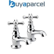 Image of Bristan Colonial Traditional 3/4" Bath Taps Chrome - 1 Pair K 3/4 C