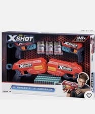 Image of ZURU X-Shot Excel Double Reflex 6 Kickback Blaster Combo Pack - NEW