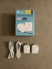 Image of TP-Link Gigabit Powerline Starter Kit with 2 Units And 2 Ethernet Cables - White