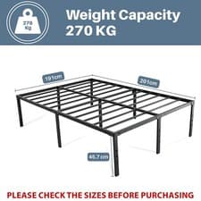 Image of Twin/Double/King Metal Beds Frame Modern Stylish Comfy Bedroom Furniture