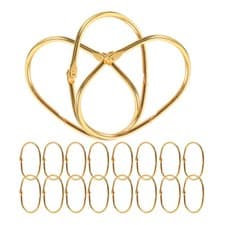 Image of 20 Pcs Curtain Track Shower Rings Metal Heavy-duty Hooks Hardware