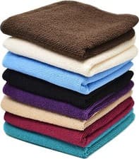 Image of Microfibre Face Cloths Super Soft Exfoliating Washcloths Flannels Gym Sports
