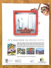 Image of Emergency Mayhem Nintendo Wii 2008 Print Ad/Poster Official Authentic Game Art