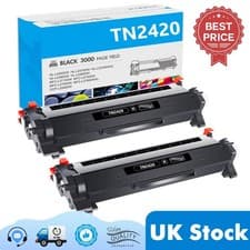 Image of 2 Black Toner fits for Brother TN2420 MFC-L2710DW HL-L2350DW L2310D DCP-L2530DW