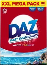 Image of Daz Washing Powder for Whites & Colours 80 Washes 4kg Powerful Cleaner Bulk Buy
