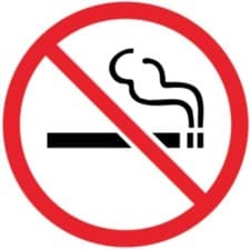 Image of EVG Safety Warning Signs - No Smoking - 3 A4 Self Adhesive Waterproof Sticker