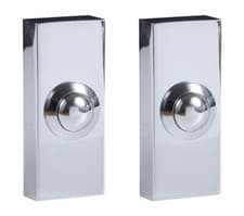 Image of 2 x Byron 2204BC Surface Door Bell Pushes (Highly Polished Chrome)