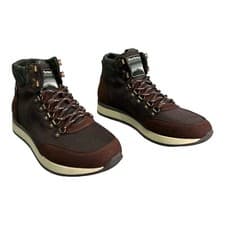 Image of Barbour Boots RALPH Nylon Mens Round Toe Lace-Up Regular Fit Dark Brown UK7 41