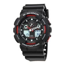 Image of Casio G-Shock Black Resin Strap Men's Watch GA100-1A4