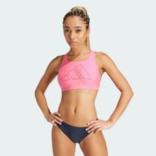 Image of Adidas Women's Big Bars Bikini Swimsuit Swimming Costume IT6723 BNWT
