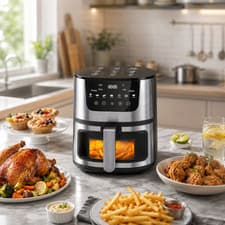 Image of 7L Air Fryer Digital Smart Oil Free Cooker 2400W Visual Window UK Plug 220V