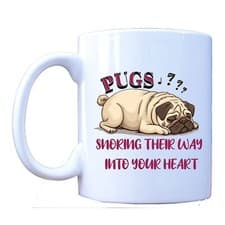 Image of Adorable Pug Mug - Snoring Their Way Into Your Heart, Cute Dog Lover Gift,