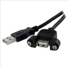 Image of USBPNLAFAM2 StarTech (2 feet/0.6M) Panel Mount USB Cable A to A - F/M