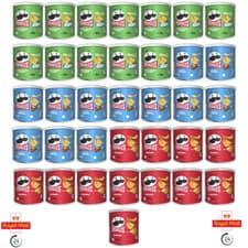 Image of Pringles Crisps Sour Cream, Original, Salt & Vinegar 12x40g | LONG EXPIRY DATES