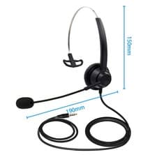 Image of 3.5mm Wired Computer Headset With Microphone Universal Office Call Center