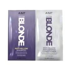 Image of ASP Luxury Haircare , System Blonde Anti Yellow Shampoo &Conditioner Sachet 10ml