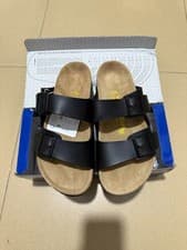 Image of Birkenstock Arizona Birko-Flor Sandals Regular Shoe Size 35-45 Black UK Stock