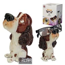 Image of Optipaws Springer Spaniel Dog (Liver & White) Glasses Holder Ornament NEW