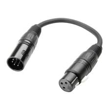 Image of Adam Hall - 3 STAR DGF 0020 DMX Adapter XLR male 5-pin to XLR female 3-pin 0.2 m