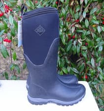 Image of Muck Boot Arctic Sport II Tall Black Fleece UK Size 8 Wellington BNWT Wellies