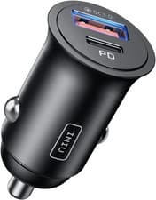 Image of Fast Car Charger, USB C Car Charger Total 60W [USB C 30W+USB A 30W] PD3.0 5A Fa