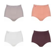 Image of Sloggi Basic+ Maxi Brief Knickers Pants 4 Pack 95% Cotton - 10103326