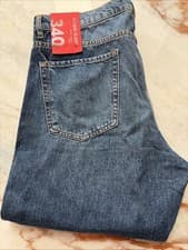 Image of Hugo Hugo boss  340 Loose Tapered Fit Jeans BNWT W36” L25” Blue Denim