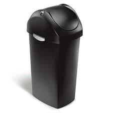 Image of Simplehuman 60L Black Swing Kitchen Lid Bin CW1333