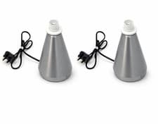 Image of Grey Touch Table Lamps Pair Habitat Maya 4 Stage Dimmer Bedside Lights Base Only