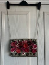 Image of BNWT Accessorize occasion shoulder bag - adorned with flowers and beads