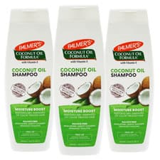 Image of 3 x Palmer's Coconut Oil Formula Moisture Boost Sulfate Free Vit-E Shampoo 400ml