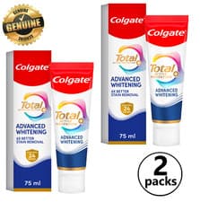 Image of 2x Colgate Total Advanced Teeth Whitening 3x Effective 8 Benefit Toothpaste 75ml