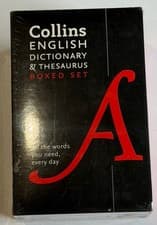 Image of COLLINS English DICTIONARY & THESAURUS Box Set Brand New & Sealed .