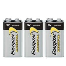 Image of 3x Genuine Energizer 6LR61 Industrial Battery 9V Alkaline Batteries