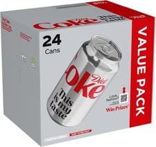 Image of Diet Coke Can Cola, Box 330 ml (Pack of 24) - Free & Fastest Delivery in UK