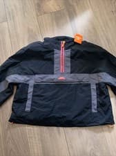 Image of Superdry Womens Colourblock Track Overhead Jacket Black Size 14 BRAND NEW