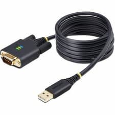 Image of Startech 6.6Ft 2M Usb To Serial Adapter Cable Com Retention Ftdi Db9 Rs232 Inter