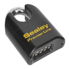 Image of Sealey Steel Body Combination Padlock Shrouded Shackle Heavy Duty 62mm PL603S