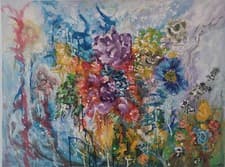 Image of LARGE ORIGINAL ABSTRACT ACRYLIC TEXTURED PAINTING On 80 x 60cm Canvas