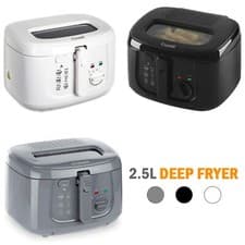 Image of 2.5L Deep Fat Fryer Chip Electric Non-Stick Pan & Safe Basket Handle With Window