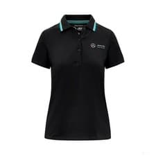 Image of Mercedes women's polo shirt, black