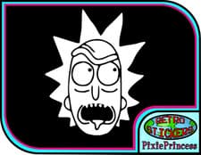 Image of Rick and Morty E Vinyl Sticker Car Van Truck Laptop Window Wall Poster Cartoon