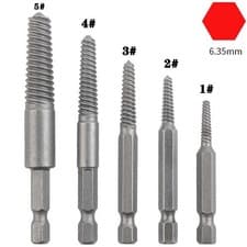 Image of Fine Thread Screw Extractor Set Bolt Stud Extractor Broken Damaged Screw Remover
